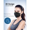 HUHETA KN95 Face Mask 60 PCs, 5-Ply Safety Masks for Men & Women, Filter Efficiency>=95% (Black Mask)