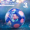 Champhox Size 3 Soccer Ball Glitter, Girls Soccer Ball Size 3, Soccer Beginners Sports Ball Outdoors Recreation Ball for Girls Christmas Birthday School Soccer Class Mermaid Ball