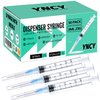 50 Pack 3ml Disposable Syringe with Needle 23Ga 1.0 Inch, Luer Lock Syringes, Individual Sterilized Wrapped