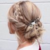 JONKY Flower Wedding Hair Comb Black Crystal Hair Piece Rhinestone Bridal Hair Accessories for Women