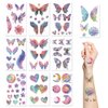 Glitter Butterfly Temporary Tattoos,10 Sheets Fairy Wings Fantasy Butterfly Waterproof Makeup Face Tattoo Sticker for Princess Birthday Party Favors Goodie Bags Stuffers Party Fillers