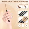 Aokitec 3pcs Acrylic Nail Brush Set - Size 10/12/14 Kolinsky Nail Brushes for Acrylic Application Nail Art Brushes for Acrylic Powder, Perfect for Nail Extension for Beginner & Professional