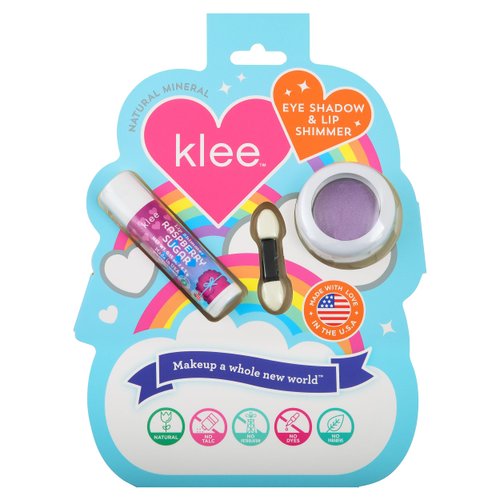 LunaStar Klee Eye Shadow and Lip Shimmer Makeup Kit. Gentle and Non-Toxic. Kid-Friendly. Made in USA. (Sugarplum Twinkle)