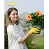 PACIFIC 6 Pairs Gardening Gloves for women, Rubber Coated Garden Gloves, Ladies Yard Work Gloves, Breathable, Purple & Yellow & Red, Medium