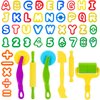 Oun Nana Dough Tools Play Dough Cutters, Various Shapes Include of Letters, Numbers, Symbols (47 PCS)