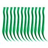 SWACC 12 Pcs Straight One Color Party Highlights Clip on in Hair Extensions Colored Hair Streak Synthetic Hairpieces (Green)