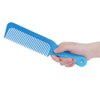 Hair Comb, Professional Salon Tooth Hair Combs Hairdressing Styling Barber Stylist Tool, Non-slip Pattern of the Handle, Easy to Grip(Blue)