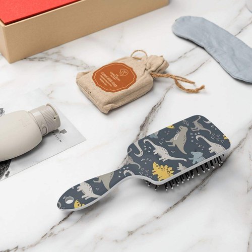 Dinosaur Hair Brush,Cute Boys Hair Brush Anti-Static Toddler Comb Hair Brush with Air Cushion Detangler Brush For Adults & Kids Any Hair