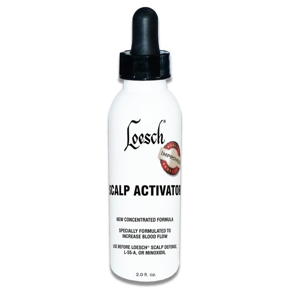 2 oz Loesch Regular-Strength Scalp Activator, the scalp treatment to increase blood flow to scalp, and improve hair and scalp health.