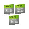 PNY 32GB Elite Class 10 U1 microSDHC Flash Memory Card 3-Pack - 100MB/s, Class 10, U1, Full HD, UHS-I, micro SD