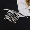 2 Pieces Metal Hair Side Combs Concavo-Convex Surface 10 Teeths Comb Metal Bridal Wedding Veil Hair Combs Headpiece Hair Clip Combs Hair Comb Pins for Girls and Women, Golden and Silver