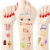 Crazy Night Ice Cream Birthday Party Temporary Tattoos for Kids - 90 Styles,Sweet Summer Party Decorations