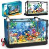 Fish Tank Building Block Set Compatible with Lego Sets for Adults and Kids Lighting Aquarium Building Block Toys for Boys Girls Age 8-14 Including Ocean Jellyfish, Fish, Corals, Crab 725pcs