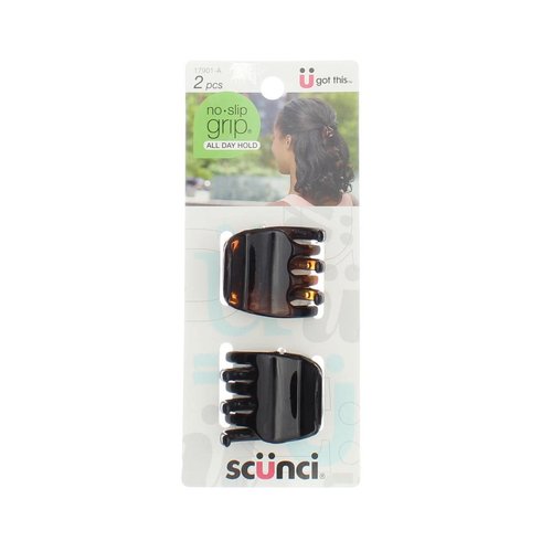 Scunci No-Slip Grip Jaw Clip 2 ea (Pack of 6)