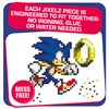 Jixelz Remix Sonic The Hedgehog Craft Kit - Sonic and Ring - No Heat or Glue Required - STEM Building Toys - Pixel Art for Bedroom or College Dorm Room Decor - 700+ Pieces - Ages 8 Years and Up