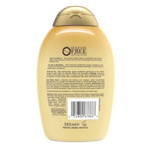 OGX Anti-Hair Fall + Coconut Caffeine Strengthening Conditioner with Caffeine, Coconut Oil & Coffee Extract, 13 Fl Oz