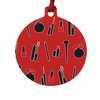 GRAPHICS & MORE Makeup Lipstick Mascara Eyeliner Pattern Aluminum Holiday Christmas Tree Ornament - 3.0" (7.6 cm) x 3.37" (8.6 cm)