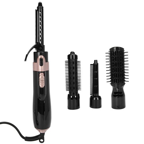 Pongnas Curling Iron Brush, 4in1 Automatic Hair Curler Multifunction 2 Temperature Ceramic Heating Hair Curler Hot Brush Curling Wands