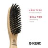 Kent PF10 Natural Boar Bristle Brush - Hair Straightening, Styling and Smoothing for Short to Medium Length Hair, Travel-Friendly