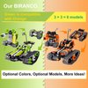 BIRANCO. Remote Control Tracked 3in1 Stunt Racer Building Kit - RC Car STEM Construction Toy, Gift Idea for Kids, Boys and Girls Ages 8-12 Year Old (353 Pcs)