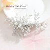 Jakawin Rhinestone Bride Wedding Hair Pice Crystal Hair Comb Bridal Hair Accessories for Women HC088 (Silver)