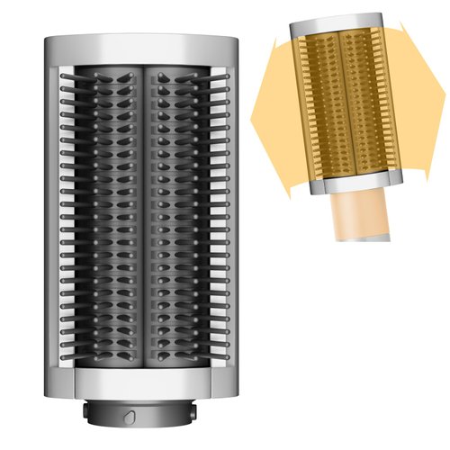 ZEPHBLOW Firm Smoothing Brush for Dyson Airwrap, Hair Stying Drying Comb for Frizee-Prone Hair to Smoothing and Straight, Replacement Attachment for Part No.971892-07