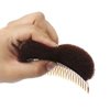 QUUPY 2PCS Hair Decoration Comb Sponge Foam Hair Bump it up Volume Insert Hair Base Styling Accessories Back Do Beehive hair styler Tool(Brown)
