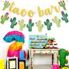 KatchOn, Glitter Taco Bar Banner - 2 Strings, Pre-Strung | Taco Bar Sign with Cactus Banner | Taco Bar Decorations | Fiesta Party Decorations, Cactus Party Decorations | Cinco De Mayo Decorations
