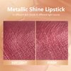 MAKI YIKA Red Lipstick for Women Metallic Lipsticks Glitter Long Lasting Lipstick No Smudge No Transfer Liquid Lip Gloss (BR03 Be Happy)