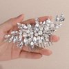 Rumtock Pearl Beads Crystals Hair Comb for Wedding Brides Women Special Occasion Handmade Hair Piece Jewelry