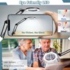 10X Magnifying Glass with Light and Clamp, Veemagni 3 Color Modes Stepless Dimmable Real Glass LED Lighted Magnifier, Adjustable Swing Arm Desk Lamp Hands Free for Close Works Crafts Repairing Sewing