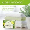 Yardley London Nourishing Bath Soap Bar Aloe & Avocado, Conditions Skin with Creamy Avocado & Olive Extracts, 4.0 oz Bath Bar, 1 Soap Bar