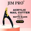 Professional Acrylic False Nail Clippers for Acrylic Nails, Black/Gold Nail Tip Cutter Nail Manicure Tool for Salon Home Nail Art - JIM PRO