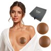 PRETTYWELL Brown Nipple Covers for Women, Waterproof Adhesive Pasties, Reusable Nipple Cover Silicone Nipple Pasties Black Nipple Petals
