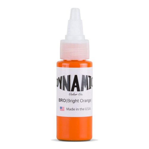 DYNAMIC Bright Orange 1-oz Tattoo Ink Brite Vibrant & Dark Color Tattoo Supply