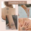 4sheets Temporary Tattoos Adult Women Mandala Lotus Flower Realistic Semi Permanent Tattoo Long Lasting 1-2 Weeks