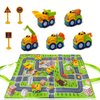 Construction Toy Set with Portable Play Mat and Storage Bag: Build & Play Travel Toys for Toddlers Kids