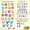 Cocurb 52 Pack Magnetic Letters Numbers Fridge Magnets for Toddlers 1 to 3 Learning Toys, Animal ABC Cardboard Magnets for Refrigerator Colourful Alphabet Toys Baby Educational Toys