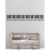 Piano Keys Wall Decal Sticker. Musical Instrument Decor. - Black, 10" x 72". Easy to Apply & Removable.