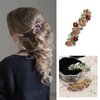 SING F LTD 4PCS French Barrettes Elegant Flower Design Metal Hair Clip Hair Decorations Clasps Headpiece Hair Pin Gift for Women Girls Bridal Bridesmaid