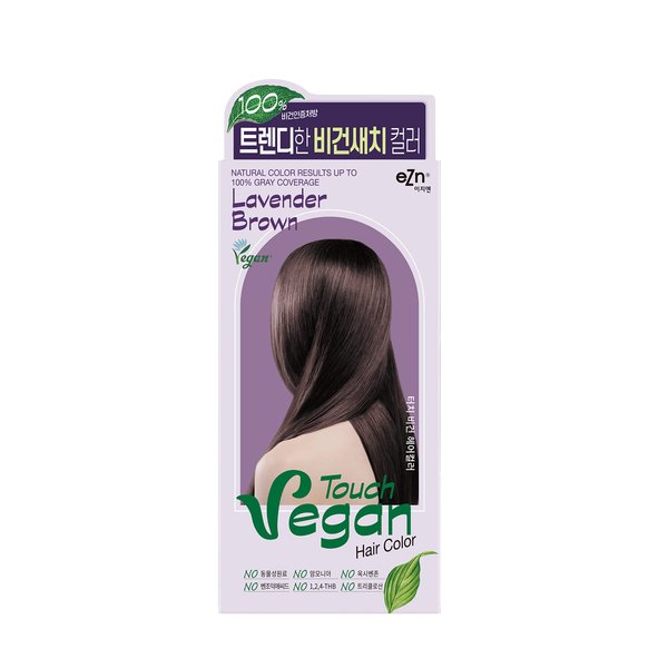 eZn Touch Hair Color - Lavender Brown, Ammonia-Free, No THB, No Triclosan, No Phthalates, No Gluten, Cruelty-Free, up to 100% Gray Coverage