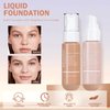 MSRUIOO Liquid Foundation, Matte Finish, Weightless Full Coverage, Oil-Free, Non-Comedogenic, 1.52 fl oz (M005, 1pc)