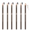 6pcs 2mm Ultra-Thin Eyebrow Pencil with Brush Waterproof Long-Lasting Slim Eyebrow Pencil Peel off Microblading Mapping Pencils (#02 Light Brown)