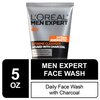 L'Oreal Men Expert Hydra Energetic Facial Cleanser with Charcoal for Daily Face Washing, Mens Face Wash, Beard and Skincare for Men, 5 fl. Oz