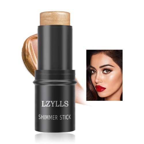 Cream Blush Stick with Brush,Waterproof Multi Cream Blush Stick Makeup,Lightweight,Long-lasting,Easy To Use,2 in 1 Multi Stick Blush for Cheeks & Lip Tint & Eyeshadow Makeup,Suitable for All Skin Q3