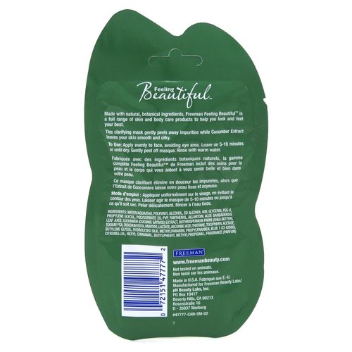 Freeman Facial Cucumber Peel-Off Mask Packette (6 Pieces)