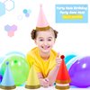 Rcanedny 32 Pcs Birthday Party Hats Glitter Colorful Cone Party Hats With Pom Poms for Kid Adult Birthday Holiday Party Gift Supplies