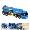 Toyvian Engineering Vehicle Mini Toy Train Tracks Train Toys Woody Toy Simulation Engineering Car Toy Telescopic Crane Truck Compatible Plastic