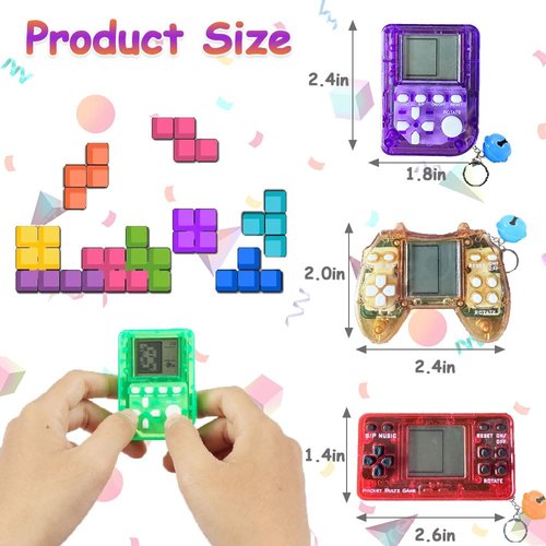 Hatende 12Pcs Video Game Party Favors for Kids,Mini Game Console Keychain for Kids Boys Birthday Supplies Gaming Party Favors Classroom Prizes