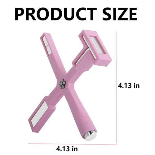 BRAVIKERLY 5 in 1 Nail Magnet Tool, Magnet Stick 3D Magnetic Cat Eye Gel Polish, Nail Art Magnetic, Multi-Function Magnetic Stick for Nail Salon Home DIY (Pink)